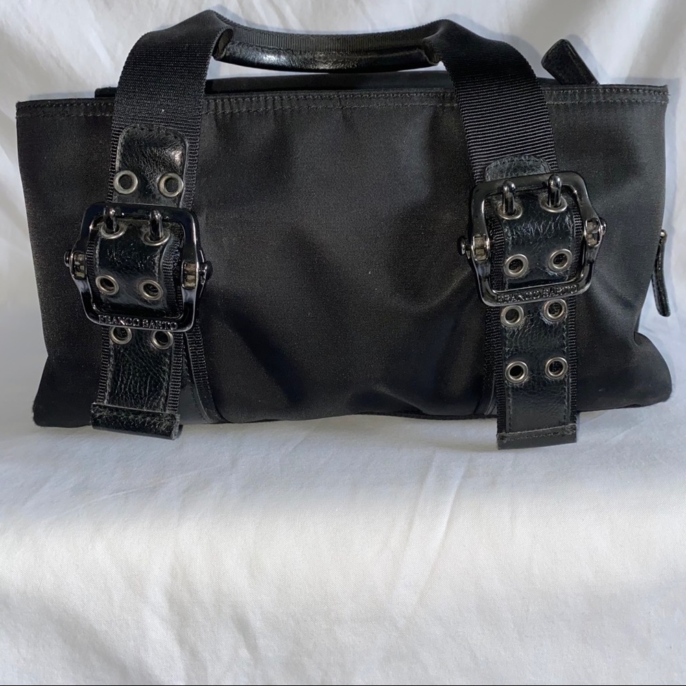 Franco Sarto Black Nylon Mini Satchel